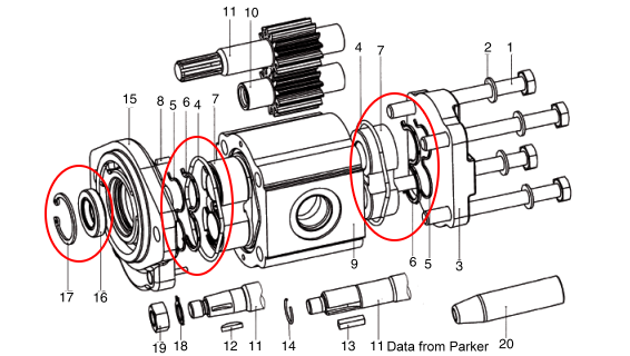 Gear Pump Seal Kit BPH 112 SOG TW SATELLITE NIKIS